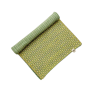 Sanathana - Green Yellow Jute And Cotton Yoga Mat