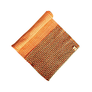 Sanathana - Orange Grey Jute and Cotton Yoga Mat