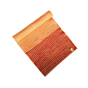 Sanathana - Orange Red Cotton and Jute Mat